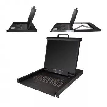 StarTech.com Consola KVM para rack – KVM VGA de un puerto con monitor LCD de 19