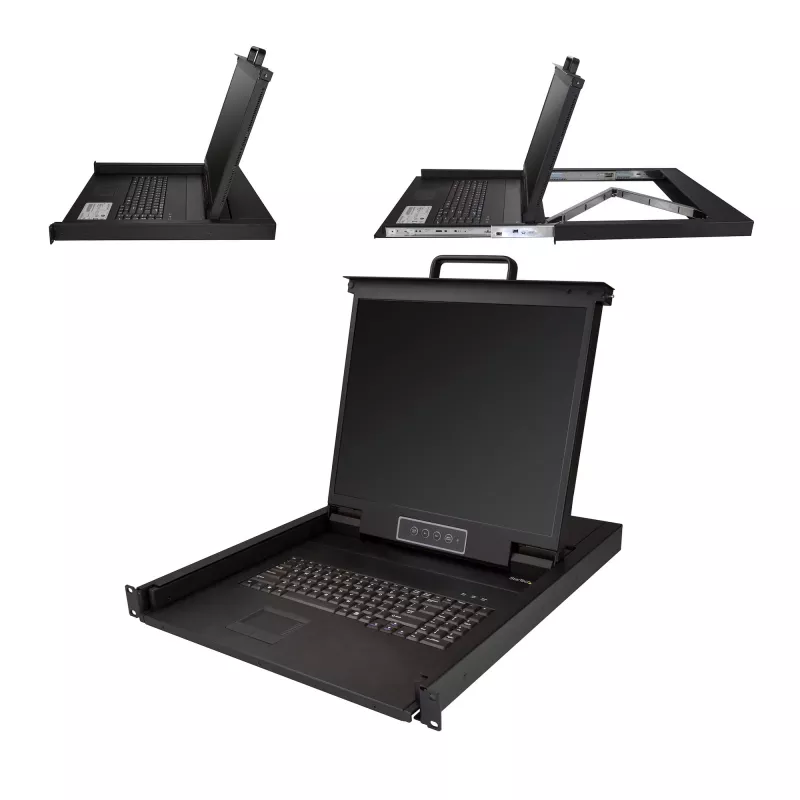 StarTech.com Consola KVM para rack – KVM VGA de un puerto con monitor LCD de 19