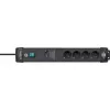 Alargador de corriente Brennenstuhl 1951140300 1,8 m 4 tomas de corriente para interior negro