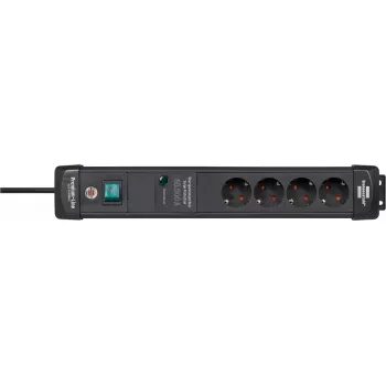 Alargador de corriente Brennenstuhl 1951140300 1,8 m 4 tomas de corriente para interior negro