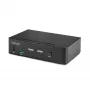 StarTech.com Switch KVM DisplayPort de 2 puertos, 8K 60Hz / 4K 144Hz, pantalla única, DP 1.4, 2x puertos USB 3.0, 4x puertos USB 2.0 HID, conmutación por botón y tecla de acceso rápido, conforme TAA - independiente del sistema operativo, carcasa de metal