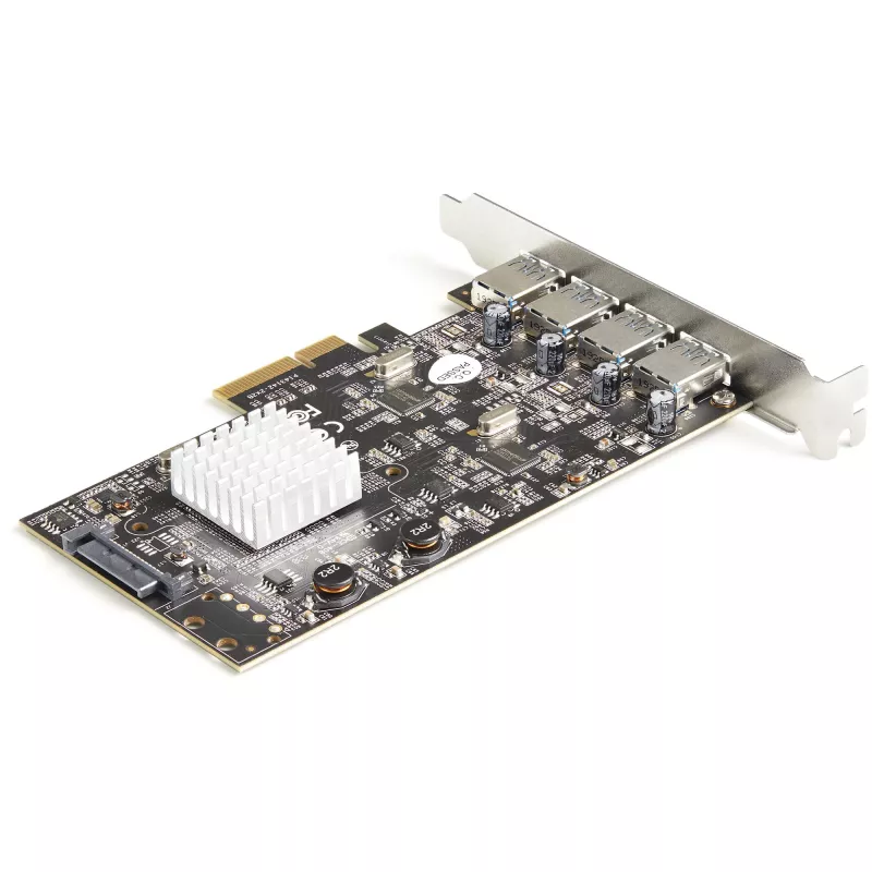 StarTech.com Tarjeta USB PCIe de 4 puertos - Tarjeta de expansión PCI Express USB 3.1/3.2 Gen 2 Type-A de 10 Gbit/s con 2 controladores - 4x USB-A - Tarjeta adaptadora adicional USB PCIe - Windows/Mac/Linux