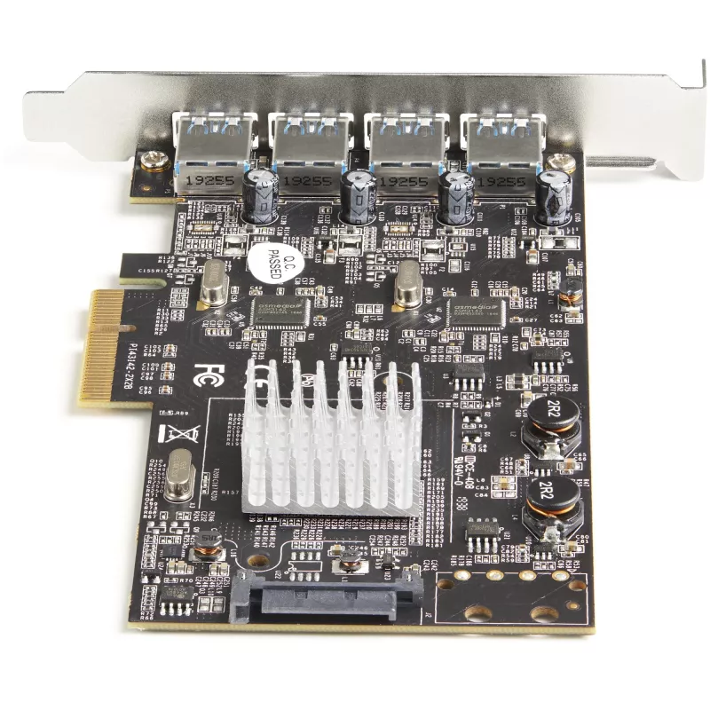 StarTech.com Tarjeta USB PCIe de 4 puertos - Tarjeta de expansión PCI Express USB 3.1/3.2 Gen 2 Type-A de 10 Gbit/s con 2 controladores - 4x USB-A - Tarjeta adaptadora adicional USB PCIe - Windows/Mac/Linux