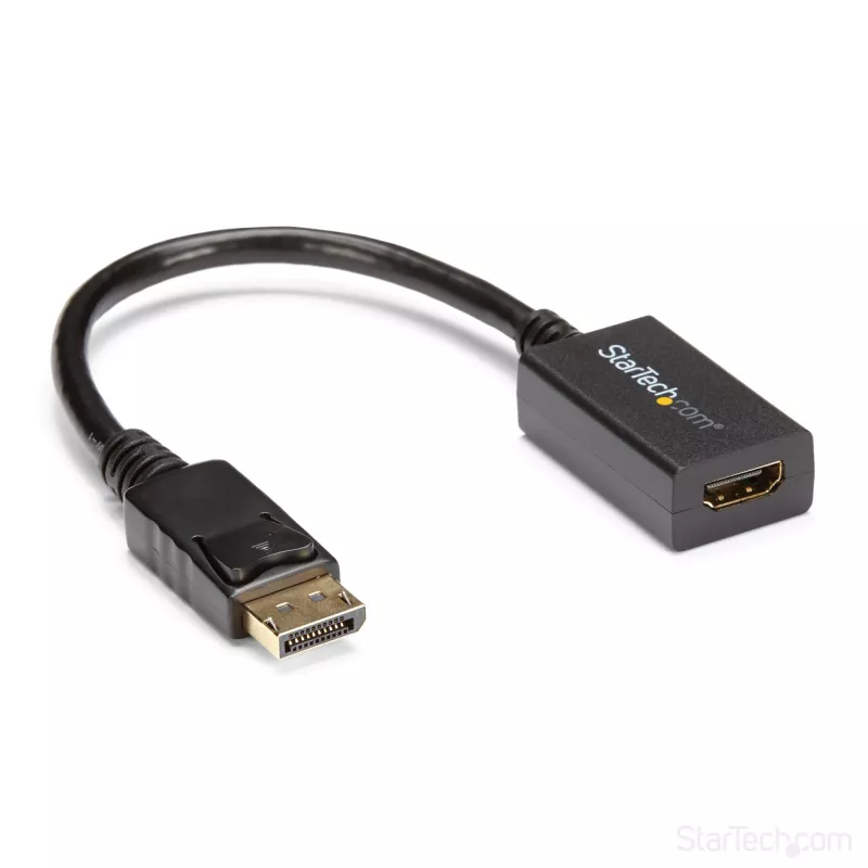 StarTech.com DP2HDMI2 adaptador de vídeo / convertidor de DisplayPort a HDMI, macho/hembra, hasta 1920x1200, 25 cm