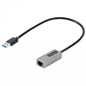 Adaptador de red USB 3.0 a Gigabit Ethernet StarTech.com - 10/100/1000 Mbit/s, USB a RJ45, adaptador USB 3.0 a LAN, adaptador Ethernet USB 3.0 (GbE), cable integrado de 28 cm, instalación sin controladores