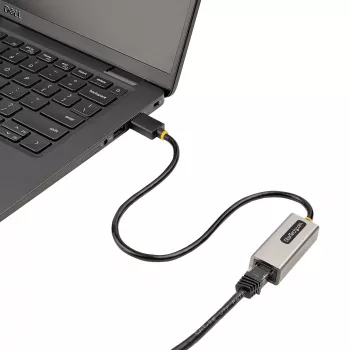 Adaptador de red USB 3.0 a Gigabit Ethernet StarTech.com - 10/100/1000 Mbit/s, USB a RJ45, adaptador USB 3.0 a LAN, adaptador Ethernet USB 3.0 (GbE), cable integrado de 28 cm, instalación sin controladores