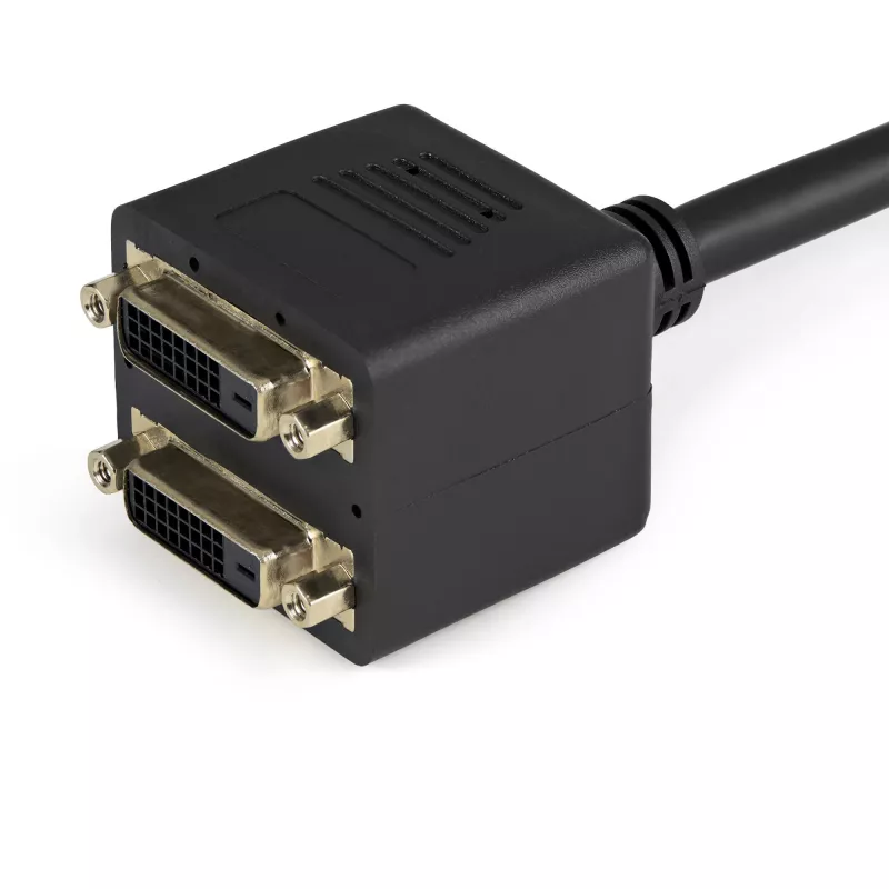 StarTech.com Cable divisor de vídeo digital DVI-D a 2x DVI-D de 30cm (1 ft) - M/H~1 ft Cable divisor de vídeo digital DVI-D a 2x DVI-D - M/H