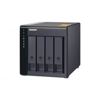 QNAP Caja de almacenamiento JBOD SATA 6Gbps de sobremesa de alto rendimiento | TL-D400S | Negro