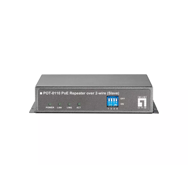Repetidor de red LevelOne receptor PoE por 2 hilos POT-0110