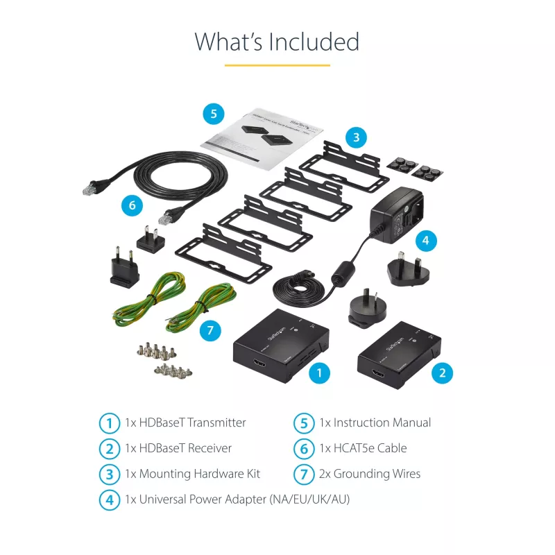 StarTech.com Extensor HDMI sobre CAT5e HDBaseT - Alimentación por cable - Ultra HD 4K - TAA