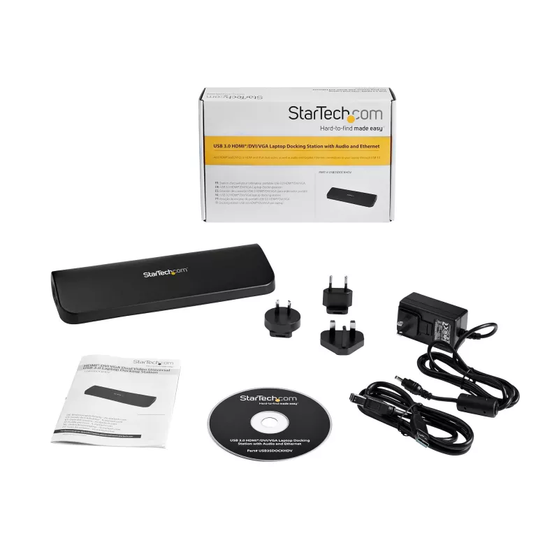 StarTech.com Estación de acoplamiento USB 3.0 para doble monitor con HDMI y DVI/VGA