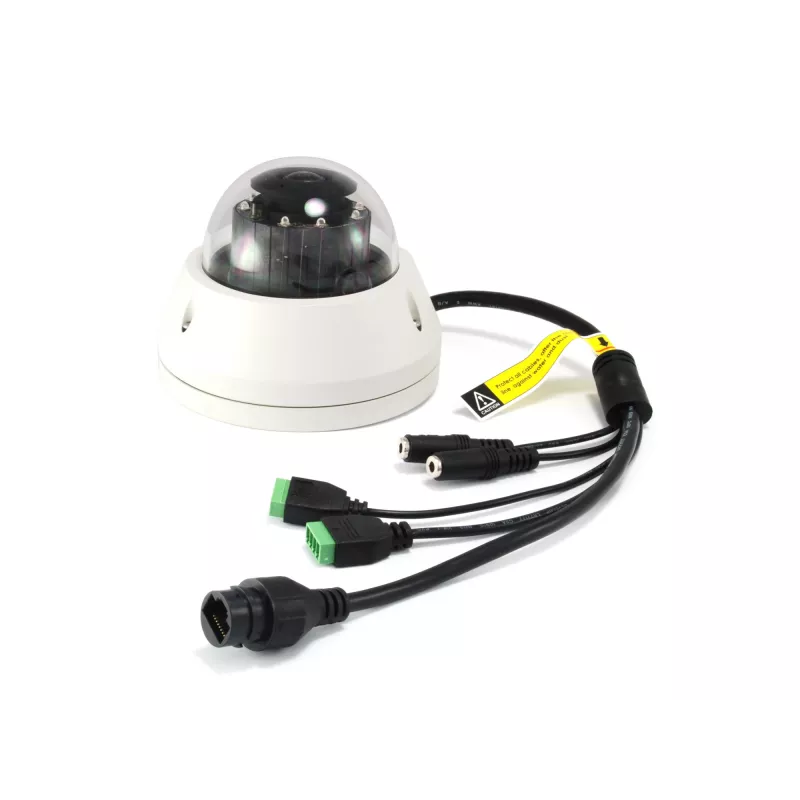 LevelOne FCS-3306 HUBBLE cámara de red IP tipo domo, 3 MP, H.265, PoE, IR, interior/exterior, antivandálica, IP68, blanca