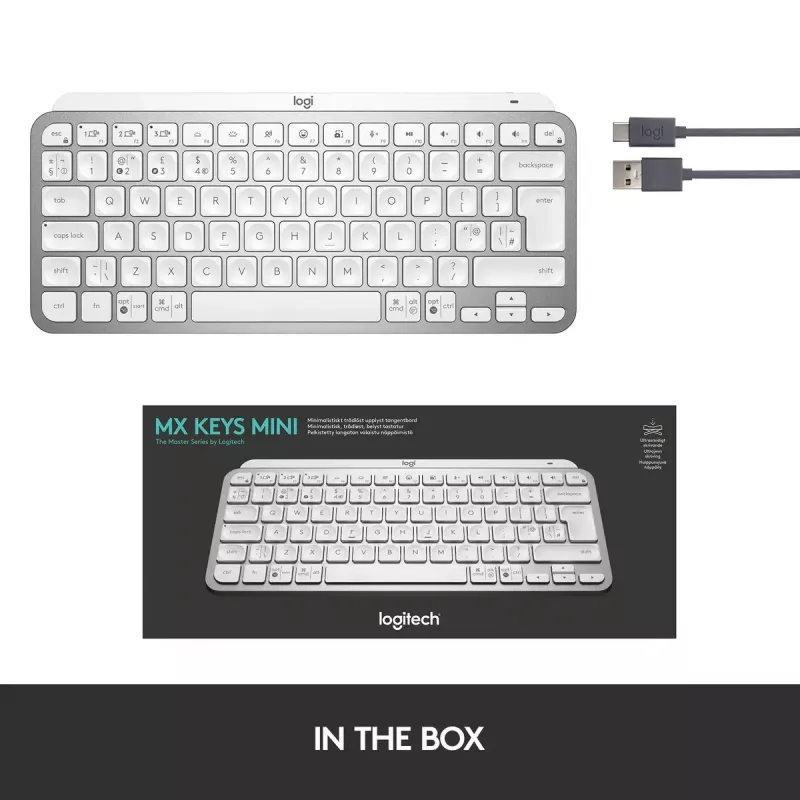 Logitech MX Keys Mini Teclado inalámbrico retroiluminado Mini QWERTY