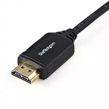 StarTech.com Cable HDMI 2.0 premium certificado de 50 cm con Ethernet - Cable HDMI High Speed Ultra HD 4K 60Hz HDR10 - Cable HDMI (conector macho/conector macho) - Para monitores UHD, televisores, pantallas