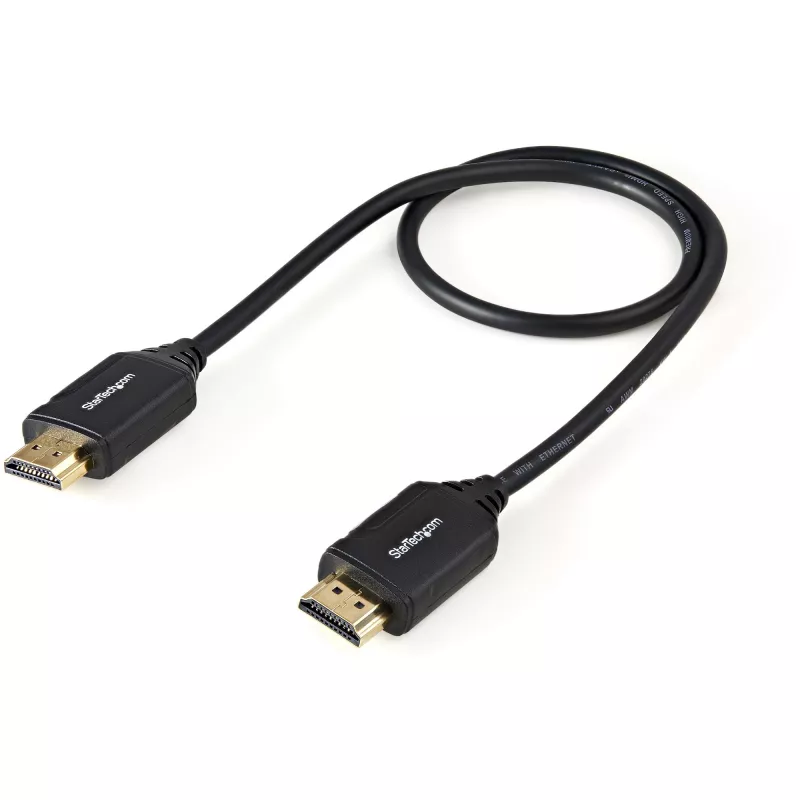 StarTech.com HDMM50CMP cable HDMI 2.0 Premium High Speed con Ethernet, 4K 60 Hz, HDR, HDMI (macho) a HDMI (macho), 0,5 m, negro