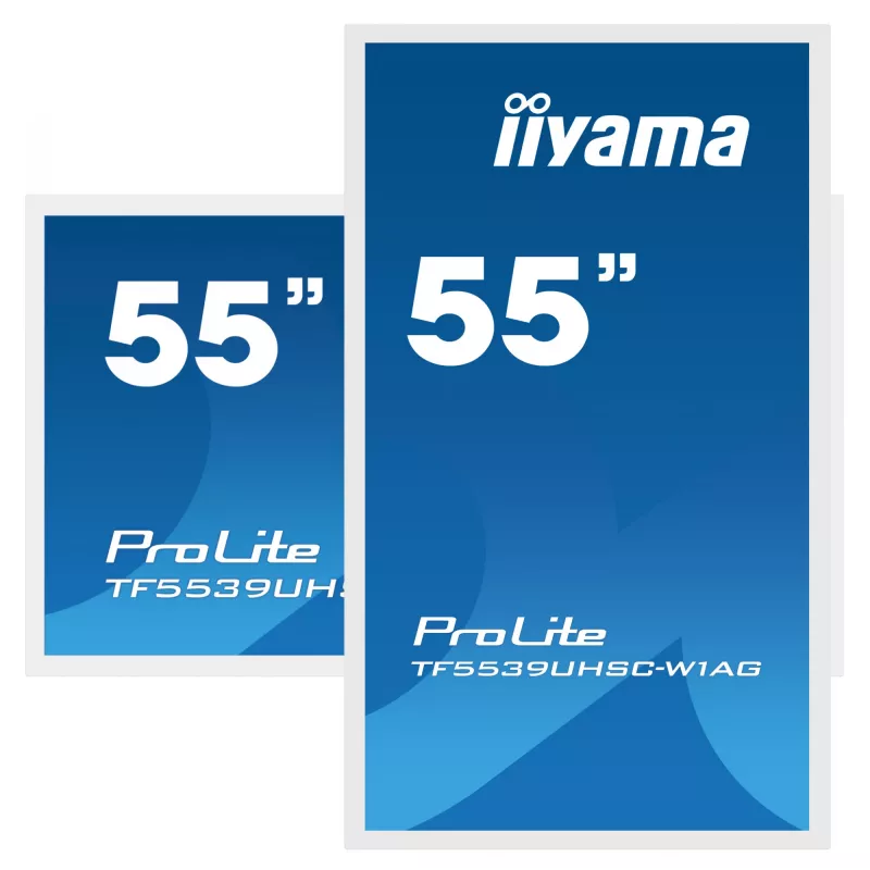 Pantalla de señalización iiyama TF5539UHSC-W1AG 139,7 cm (55 inch) LED 500 cd/m² 4K Ultra HD blanca táctil 24/7