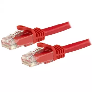 StarTech.com Cable Ethernet CAT6 de 5m - Cable Ethernet Gigabit CAT 6 rojo - 250MHz 100W PoE RJ45 UTP cable de red/patch con protección antiacodamiento, alivio de tensión, probado individualmente