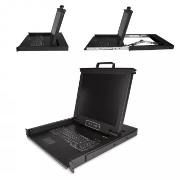 StarTech.com consola KVM para rack – KVM VGA de un puerto con monitor LCD de 17