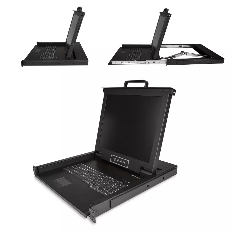 StarTech.com consola KVM para rack – KVM VGA de un puerto con monitor LCD de 17