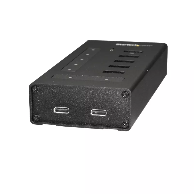 StarTech.com HB30C5A2CST hub USB 3.0 de 7 puertos, USB-C a 5x USB-A y 2x USB-C, puerto de carga rápida, industrial, metálico