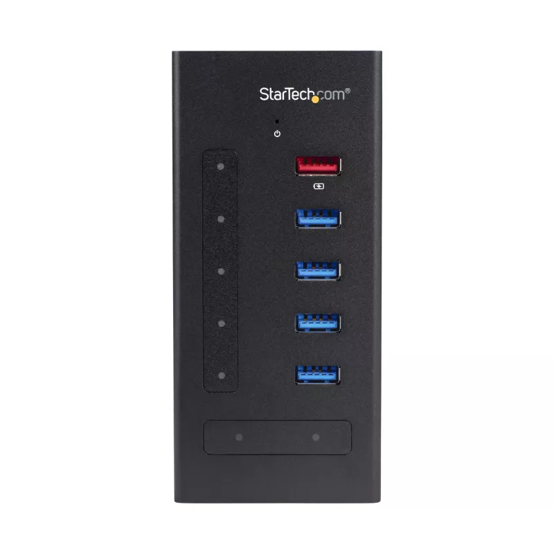 StarTech.com HB30C5A2CST hub USB 3.0 de 7 puertos, USB-C a 5x USB-A y 2x USB-C, puerto de carga rápida, industrial, metálico