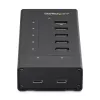 StarTech.com HB30C5A2CST hub USB 3.0 de 7 puertos, USB-C a 5x USB-A y 2x USB-C, puerto de carga rápida, industrial, metálico
