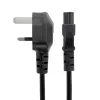 StarTech.com cable de alimentación para portátil UK de 3ft (1 m), BS 1363 a C5 (trébol), 2,5A 250V, 18AWG, cable de repuesto para portátil UK, cable de alimentación para impresora, cable de carga para portátil, cable de fuente de alimentación para portátil