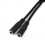 StarTech.com adaptador de auriculares para auriculares con conectores de auricular/micrófono separados – 3,5 mm de 4 polos a 2x 3,5 mm de 3 polos conector macho/hembra