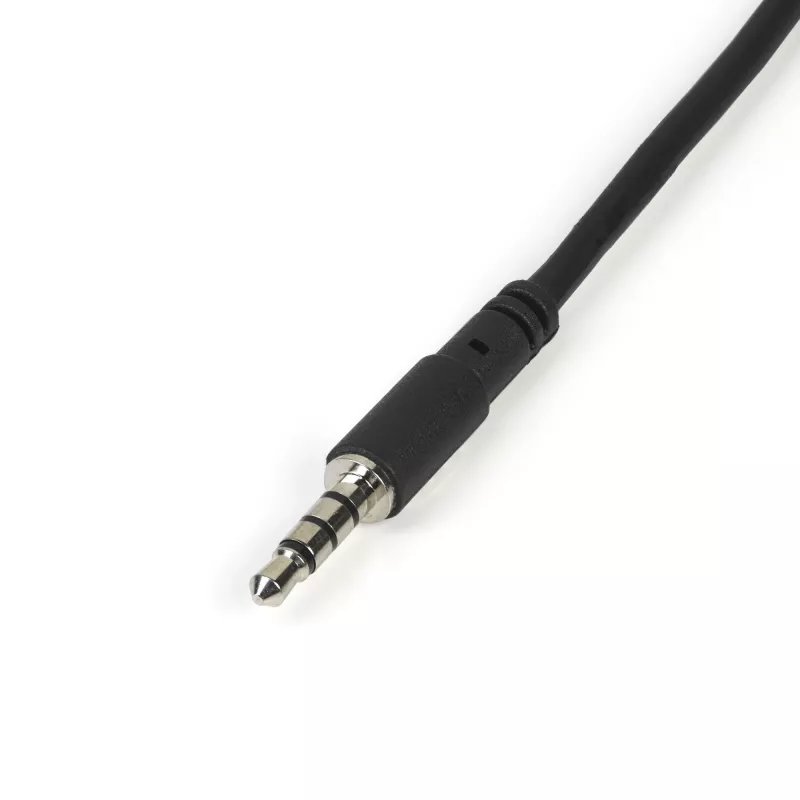 StarTech.com adaptador de auriculares para auriculares con conectores de auricular/micrófono separados – 3,5 mm de 4 polos a 2x 3,5 mm de 3 polos conector macho/hembra