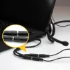 StarTech.com adaptador de auriculares para auriculares con conectores de auricular/micrófono separados – 3,5 mm de 4 polos a 2x 3,5 mm de 3 polos conector macho/hembra