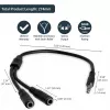 StarTech.com adaptador de auriculares para auriculares con conectores de auricular/micrófono separados – 3,5 mm de 4 polos a 2x 3,5 mm de 3 polos conector macho/hembra