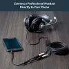 StarTech.com adaptador de auriculares para auriculares con conectores de auricular/micrófono separados – 3,5 mm de 4 polos a 2x 3,5 mm de 3 polos conector macho/hembra