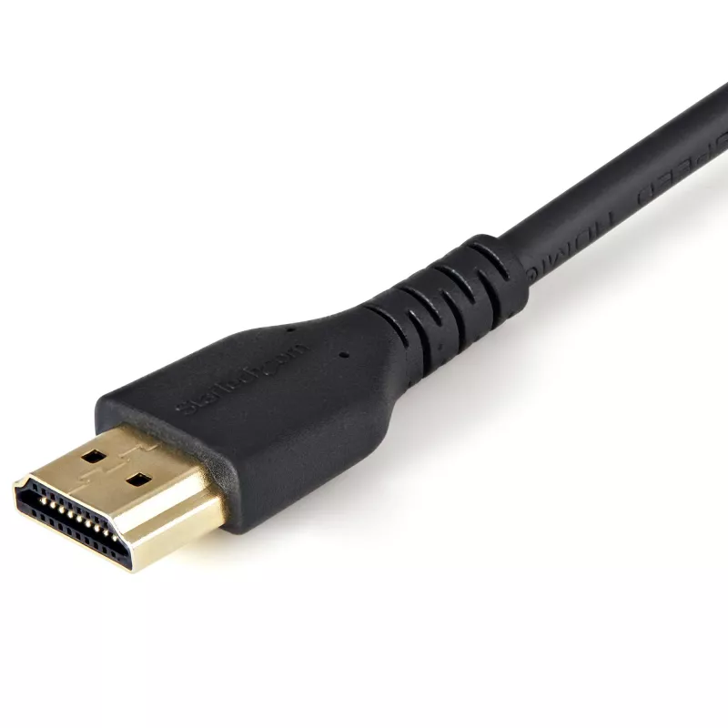 StarTech.com cable HDMI de 6ft (2 m) con tornillo de seguridad – 4K 60Hz HDR – cable de monitor HDMI 2.0 de alta velocidad con conector de tornillo de seguridad para una conexión segura – cable HDMI con Ethernet – M/M