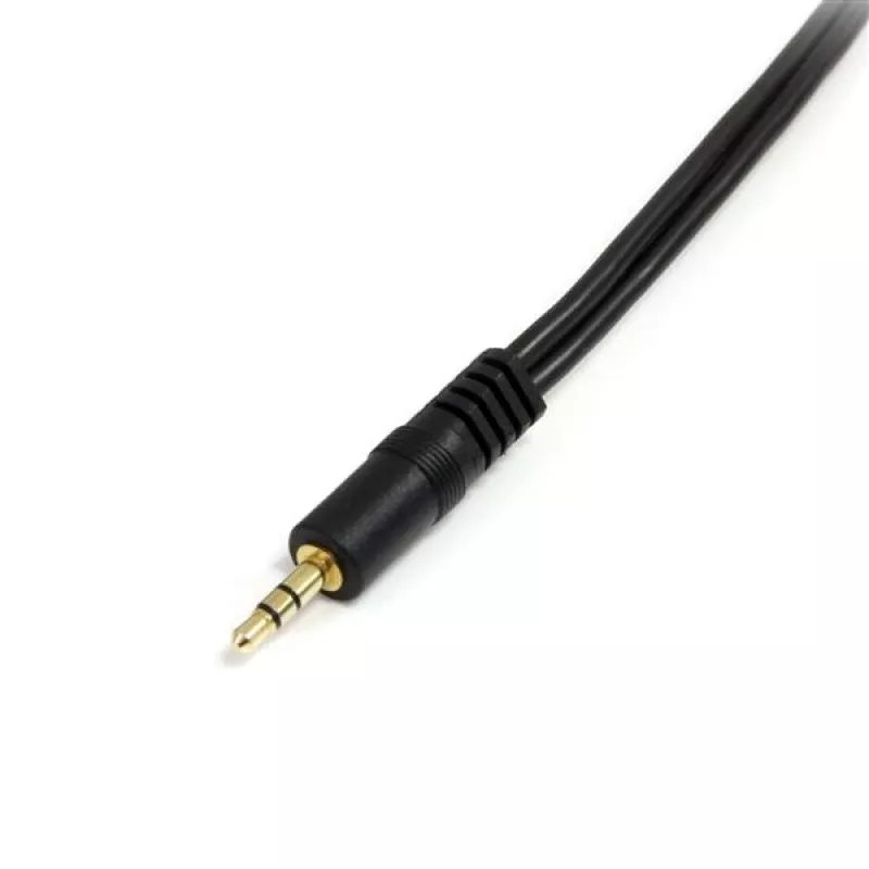 StarTech.com cable divisor estéreo de 15 cm – conector macho de 3,5 mm a 2x conector hembra de 3,5 mm