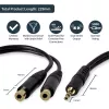 StarTech.com cable divisor estéreo de 15 cm – conector macho de 3,5 mm a 2x conector hembra de 3,5 mm