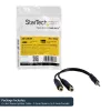 StarTech.com cable divisor estéreo de 15 cm – conector macho de 3,5 mm a 2x conector hembra de 3,5 mm