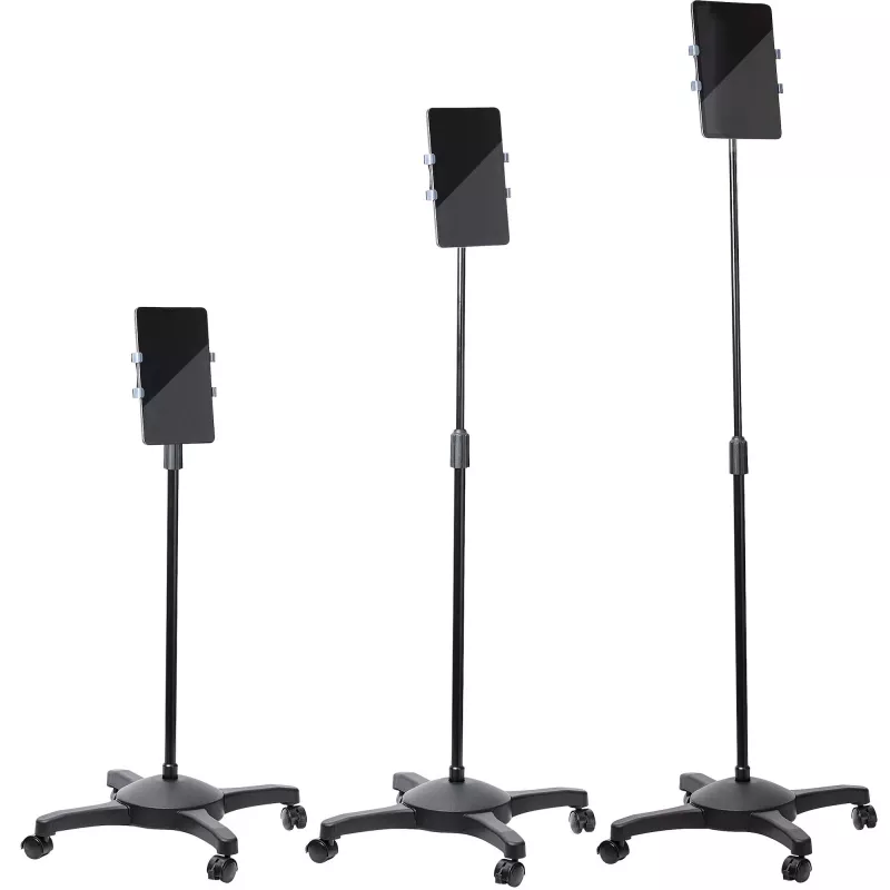 StarTech.com soporte móvil para tablet con ruedas bloqueables – carro ajustable en altura – soporte universal rodante de suelo para tablets de 7 a 11