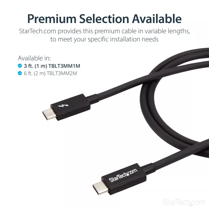 StarTech.com cable USB-C Thunderbolt 3 (20Gbps) de 1m – compatible con Thunderbolt, USB y DisplayPort