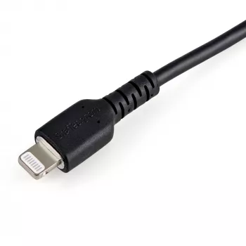 StarTech.com cable USB-A a Lightning negro resistente de 15 cm – cable de carga/sincronización USB Type-A a Lightning de fibra de aramida robusto – certificado Apple MFi para iPad/iPhone 12