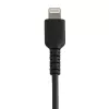 StarTech.com cable USB-A a Lightning negro resistente de 15 cm – cable de carga/sincronización USB Type-A a Lightning de fibra de aramida robusto – certificado Apple MFi para iPad/iPhone 12
