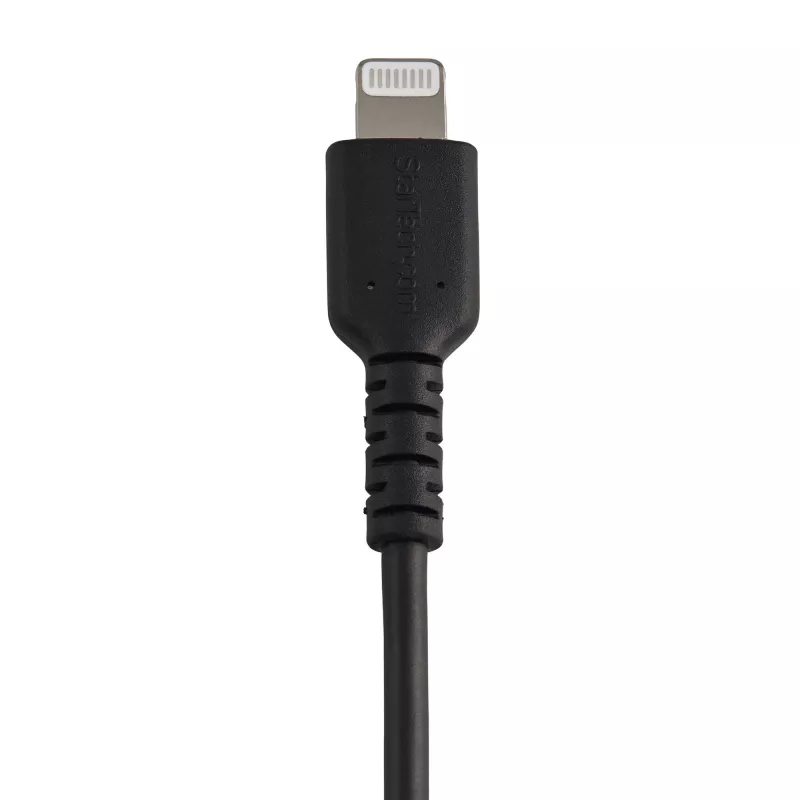 StarTech.com cable USB-A a Lightning negro resistente de 15 cm – cable de carga/sincronización USB Type-A a Lightning de fibra de aramida robusto – certificado Apple MFi para iPad/iPhone 12