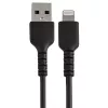 StarTech.com cable USB-A a Lightning negro resistente de 15 cm – cable de carga/sincronización USB Type-A a Lightning de fibra de aramida robusto – certificado Apple MFi para iPad/iPhone 12