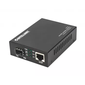 Convertidor de medios Intellinet 10GBase-T a 10GBase-R, 1 ranura SFP+ 10 GB, 1 puerto RJ45 10GB