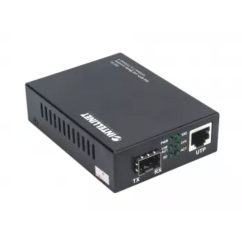 Convertidor de medios Intellinet 10GBase-T a 10GBase-R, 1 ranura SFP+ 10 GB, 1 puerto RJ45 10GB