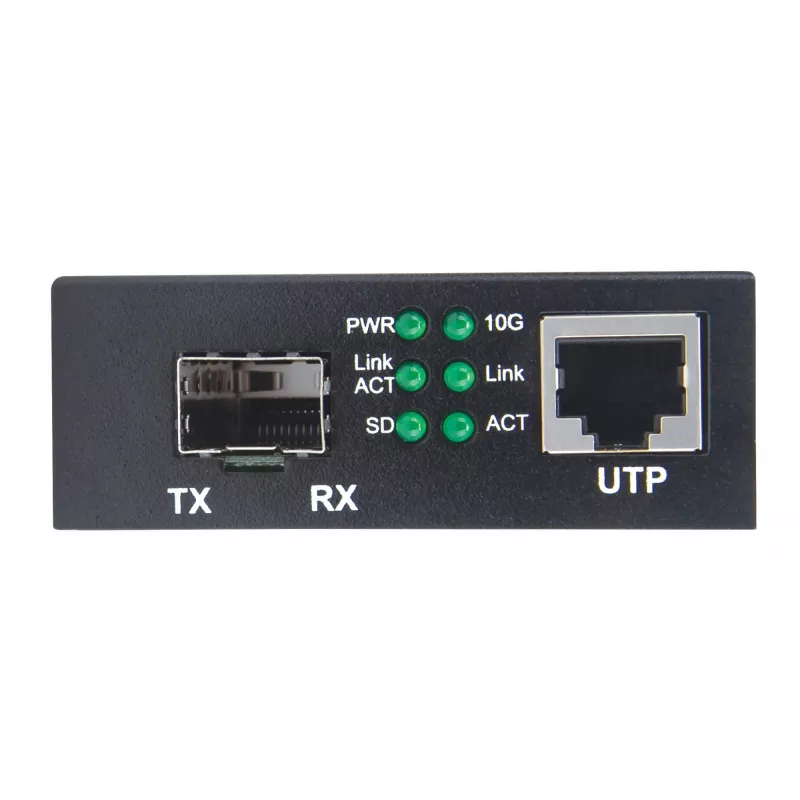 Convertidor de medios Intellinet 10GBase-T a 10GBase-R, 1 ranura SFP+ 10 GB, 1 puerto RJ45 10GB