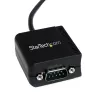 StarTech.com ICUSB2321FIS cable adaptador serie FTDI de USB a RS232 DB9 de 1 puerto, aislado ópticamente, 2,5 m, negro
