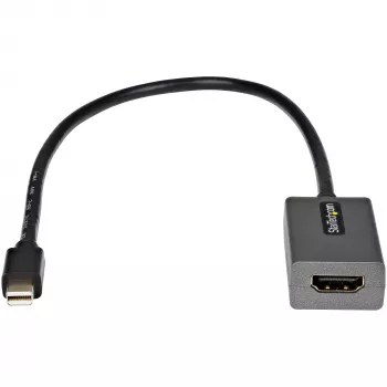 Adaptador StarTech.com Mini DisplayPort a HDMI - adaptador mDP a HDMI - 1080p - Mini DisplayPort 1.2 a monitor/pantalla HDMI - convertidor de vídeo Mini DP a HDMI - cable conectado de 30 cm - versión actualizada de MDP2HDMI