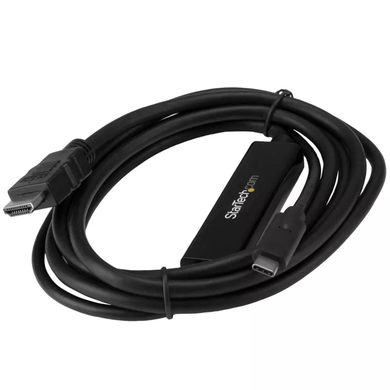 Cable StarTech.com de 6ft (2m) USB C a HDMI - convertidor de vídeo USB Type-C a HDMI 4K 30Hz - cable adaptador USB-C DP Alt Mode a monitor HDMI - compatible con Thunderbolt