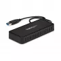 Mini dock USB 3.0 StarTech.com – estación de acoplamiento USB-A de doble monitor con vídeo DisplayPort 4K 60Hz y Gigabit Ethernet – cable de 30 cm – adaptador portátil USB 3.1 Gen 1 Type-A para portátil