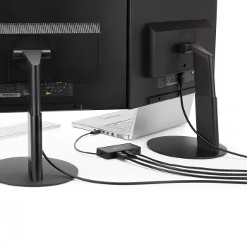 Mini dock USB 3.0 StarTech.com – estación de acoplamiento USB-A de doble monitor con vídeo DisplayPort 4K 60Hz y Gigabit Ethernet – cable de 30 cm – adaptador portátil USB 3.1 Gen 1 Type-A para portátil